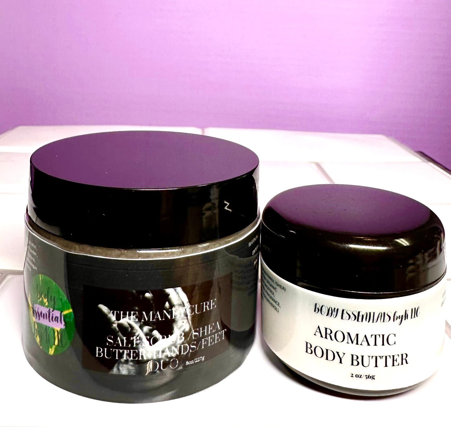 Returning Favorite! The ManlyCure Salt Scrub/ Shea Butter Hands & Feet Duo (Wooden stir spoon included 1st purchase!)